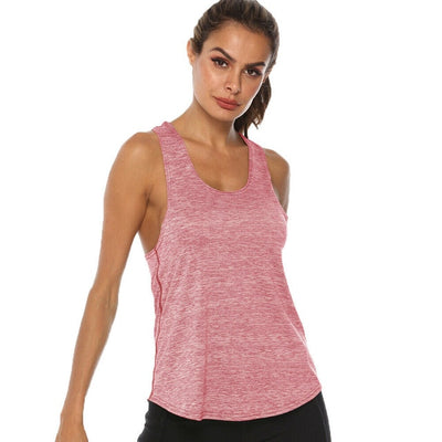 2019 Hot Summer Womens Sports Gym Racer Back Running Vest Fitness Jogging Yoga Tank Top 5 Colors Female Yoga Shirts Outfits S-XL