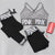 PINK Letter Sport Set Women Yoga Sets Sports Bra+Yoga Pants+Shorts Fitness Clothing Sportwear Gym Sets Women Workout Clothes