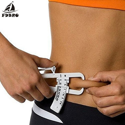 FDBRO Fitness Clip Fat Measurement Tool Slim Chart Skin Fold Body Fat Monitors Personal Body Fat Loss Tester Calculator Caliper