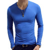 2019 Autumn Men T-Shirts Long Sleeve O-Neck Casual Fitness Jogging Solid Fashion Tee Basic Running Homme Top Clothing