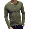 2019 Autumn Men T-Shirts Long Sleeve O-Neck Casual Fitness Jogging Solid Fashion Tee Basic Running Homme Top Clothing