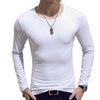 2019 Autumn Men T-Shirts Long Sleeve O-Neck Casual Fitness Jogging Solid Fashion Tee Basic Running Homme Top Clothing