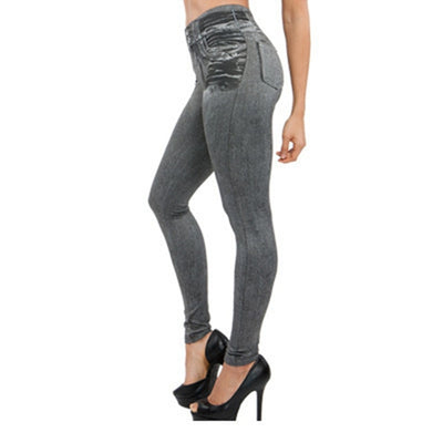 Hot Women Thin Jeans Leggings with Pocket High Waist Slim Fit Denim Pants Trousers CGU 88