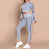 Women Yoga Set Yoga Crop Top Seamless Leggings Workout Yoga Pants Gym Set High Waist Legging Pants Sport Clothing Fitness Shirt