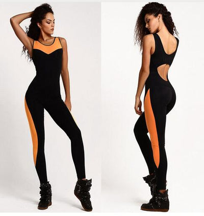 Fitness Sport Suit Women Tracksuit Yoga Set Backless Gym Running Set Sportswear Leggings Tight Jumpsuits Workout Sports Clothing