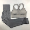 Seamless Yoga Set Women Fitness Clothing Sportswear Woman Gym Leggings Padded Push-up Strappy Sports Bra 2 Pcs Sports Suits