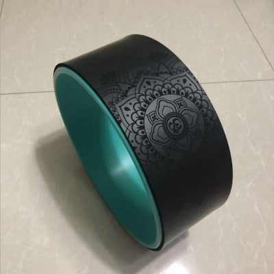 Yoga Pilates Circle Natural Rubber Sandwich Yoga Wheel Fitness Equipment Roller Wheel Back Training Tool Ring Customizable